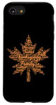 iPhone SE (2020) / 7 / 8 Thanksgiving Maple Leaf Word Cloud for Family Tradition Fall Case