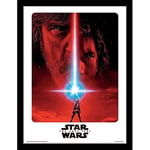 STAR WARS: The Last Jedi Tease 30x40cm Framed Print, Paper & MDF, Multicoloured, 42 x 32 x 2.4 cm