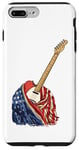 Coque pour iPhone 7 Plus/8 Plus Guitare Américaine USA Drapeau Américain Guitariste Basse Musicien