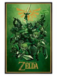 The Legend Of Zelda Link Maxi Poster - Black Gloss Framed