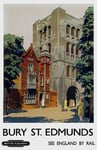 TU75 Vintage Bury St Edmunds British Railways Travel Poster Re-Print - A4 (297 x 210mm) 11.7" x 8.3"