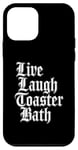 Coque pour iPhone 12 mini Motivation Saying Live Laugh Grille-pain Bain Positif Femmes Hommes