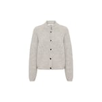 Alphagz Short Cardigan, Light Grey Melange