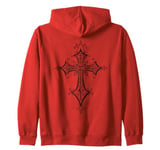 Alternative Cross Mall Goth Grunge Gothic Romantic Zip Hoodie