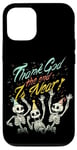 Coque pour iPhone 12/12 Pro Thank God The End is Near Skeletons Halloween Nouvel An