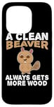 iPhone 15 Pro Dirty Funny Adult Clean Beaver Wood Case