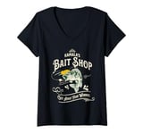 Womens Kamala's Bait Shop Harris Trump Debate Cast Away Your Fears V-Neck T-Shirt