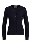 GANT Stretch Cotton Cable Cardigan Blå