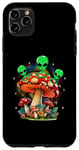 Coque pour iPhone 11 Pro Max Funny Magic Mushroom Alien Trippy Shroom LSDweed Acid Trip