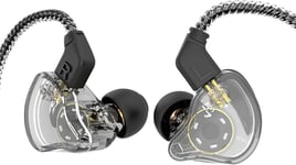 Ccz Melody Ecouteurs Intra-Auriculaires Filaires Sans Microphone Iem Hifi Bass Avec 1Dd 1Ba,Ailettes D'Oreille,Cable Ofc 4N Pour Musiciens,Chanteurs,Sur Scene,Studio,Jeu