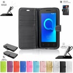 Alcatel U3 Flip Book Pouch Cover Case Wallet Pu Leather Phone Card Slot