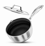 Sauce pan Set Non Stick Stainless Steel with lid 20cm Hybrid Induction Milk Pot