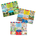 Melissa & Doug Reusable Sticker Pad Bundle - Habitats Vehicles and Town Aged 3+