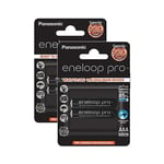 Eneloop Lot de 2 Blisters de 2 Piles Rechargeables Pro Micro AAA 930 mAh