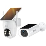 Anran - Caméra Surveillance WiFi Extérieure sans Fil Solaire 360°PTZ Q04+ Camera sans fil solaire Fixe C3