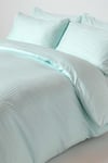 Homescapes Egyptian Cotton Stripe Duvet Cover and Pillowcase 330 TC blue Unisex