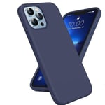 Coque Riff Thin & Soft en silicone avec intérieur en fibre douce pour Apple iPhone 13 Pro Bleu Nuit - Neuf