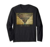 The map of hell Botticelli. The Divine Comedy Dante Long Sleeve T-Shirt