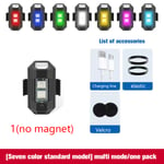 7 färger Drone Strobe Light USB LED Anti-Collision Bike Tail Mi 1(no magnet)