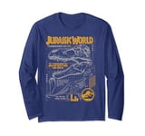 Jurassic World Two T-Rex Orange Schematic Long Sleeve T-Shirt