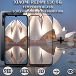 1-Pack XIAOMI REDMI 13C 5G Skärmskydd & 1-Pack linsskydd - Härdat Glas 9H - Super kvalitet 3D