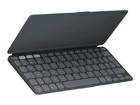 Logitech Keys-To-Go 2 - Clavier - couvercle intégré - sans fil - Bluetooth LE - QWERTY - International US - graphite