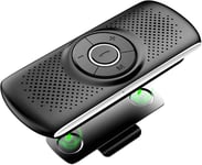 Kit Mains Libres Pour Voiture Bluetooth 5.0, Haut-Parleur De Voiture Avec Clip De Visière Bluetooth, Basses Stéréo Améliorées/Micro Intégré/Lecteur De Carte Tf Siri&assistant Googl[Sma075171]