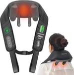 COMFIER Shitsu Neck Shoulder Massager, Cordless Back Massager with Heat for 4D