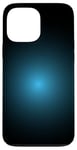 Coque pour iPhone 13 Pro Max Dégradé radial simple bleu ciel à noir