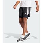 adidas Own The Run 3-stripes 2-in-1 Shorts, storlek X-Small