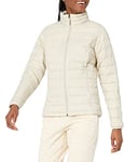 Amazon Essentials Women's Lightweight Long-Sleeved, Water-Resistant, Packable Puffer Jacket (Available in Plus Size), Stone, XXL