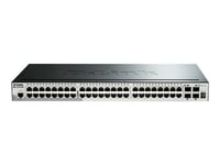 D-Link DGS 1510-52X - Commutateur - C3 - intelligent - 48 x 10/100/1000 + 4 x 10 Gigabit SFP+ - de bureau, Montable sur rack