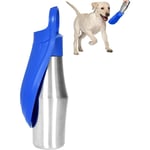 Linghhang - Bouteille d'eau Portable pour Chien, Gourde Chien Promenade 750ML, Gourde pour Chien, Tasse à Eau extérieure pour Chien en Acier