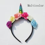 Kids Headband Unicorn Horn Girls Headwear Multicolor