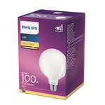 Philips ampoule LED Globe 120mm E27 100W Blanc Chaud Dépolie, Verre