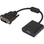 Renkforce DVI / VGA Adaptateur [1x DVI mâle 24+1 pôles - 1x VGA femelle] noir avec noyau en ferrite, contacts dorés