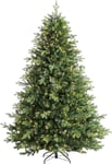 WeRChristmas Prelit Balsam Fir Christmas Tree with 600 Chasing Warm LED Lights,