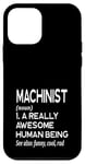 Coque pour iPhone 12 mini Définition de machiniste amusante Magasin d'outils de machines-outils