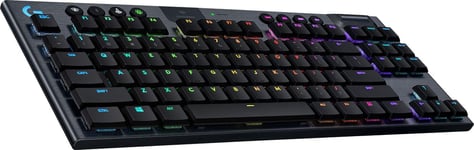 Logitech G915 TKL Tenkeyless LIGHTSPEED Wireless RGB Mechanical Gaming Keyboard - tastatur - QWERTZ - Tysk - karbon