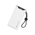 WE Batterie de secours, Power Bank, 10 000 mAh, PD 18W 1 port USB-A, 1 port USB-C pour chargement simultané - Blanc - Neuf