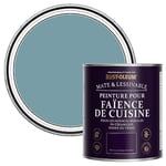 Rust-Oleum Peinture Bleue Résistante à l'eau pour Faïence de Cuisine, Finition Mate - Océan 750ml