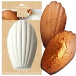 ScrapCooking - Moule à Madeleine XXL Antiadhésif - Moule Madeleine Géante 26 cm - Moule en Métal - Apte Four & Congélateur - Moule Pâtisserie Gâteau - Beige - 1299