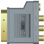 ADAPTATEUR PERITEL Mâle / 3 RCA +1 SVHS