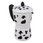 (6 Cups 300ML)Aluminum Coffee Maker Attractive Dairy Cow Color Moka Pot Long