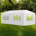 Tonnelle de jardin Tente de réception Chapiteau Blanc 3x6m