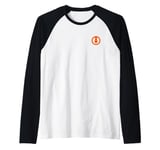 Mens Men's Subtle Chastity Cage Logo with orange design Raglan Baseball Tee