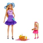 Barbie-Familj Och Vänner-Barbie Picknick-Set med 2 Dockor - 3 år+- JBF43