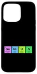 Coque pour iPhone 15 Pro Max GENIUS Tableau périodique Science Cadeau STEM Lab Chimiste Elements