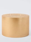 John Lewis Rustic 3 Wick Pillar Candle, H10 cm, Gold