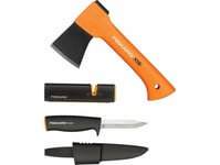 Fiskars Sett 1057913, Øks + Kniv + Sliper